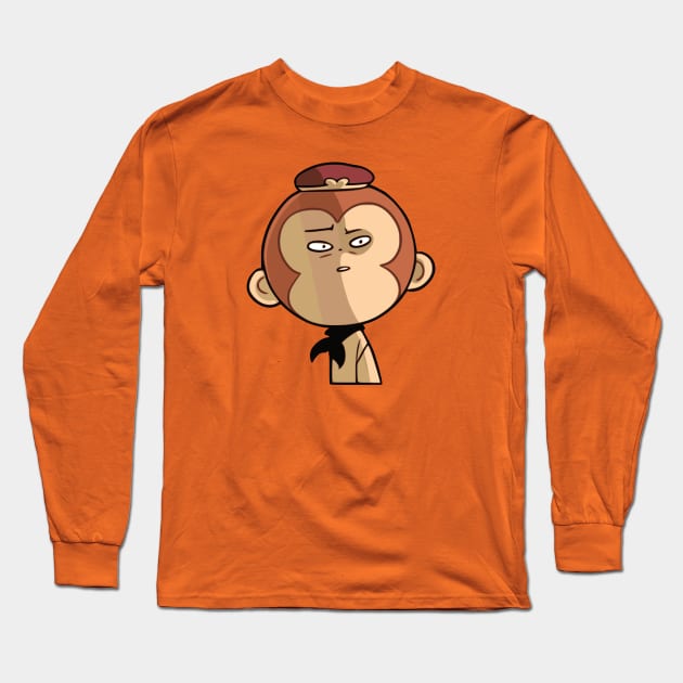 Tiny Monkey King in Disbelieve Long Sleeve T-Shirt by 	 FatharaniYasmin